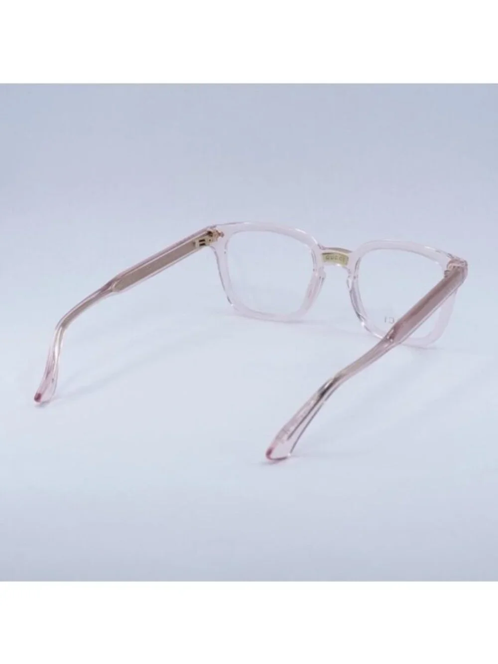 Gucci GG0184O 013 Eyeglasses Transparent Pink 50mm Square Frame